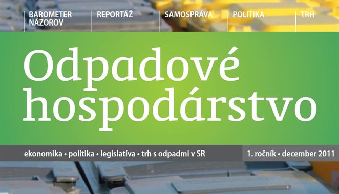 V decembri vyjde prvé číslo časopisu Odpadové hospodárstvo